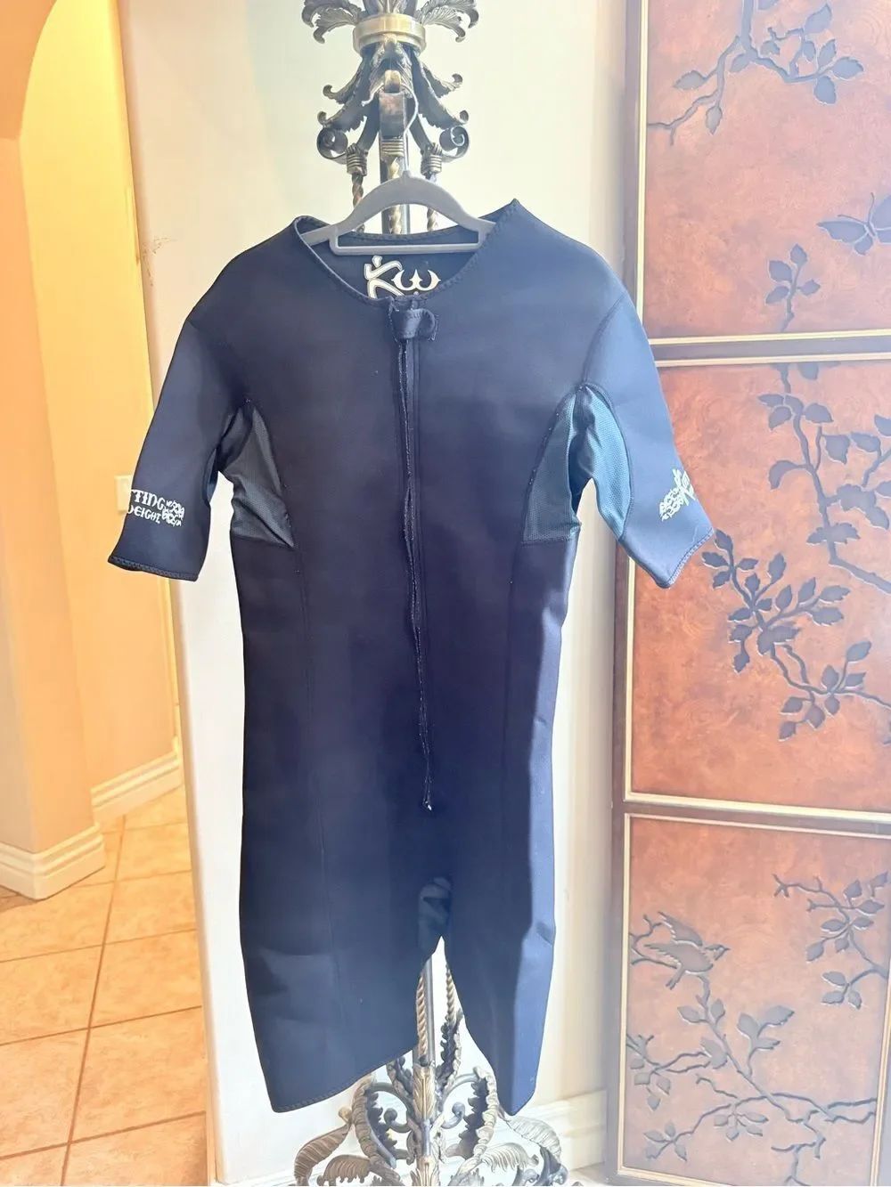 NWT Kutting Weight Neoprene Sauna Suit Short Sleeve Zip Front Black XL